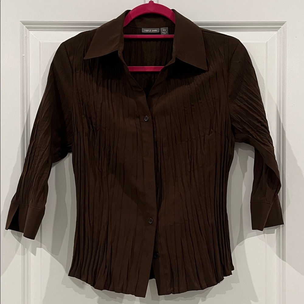 Apt. 9 Pleated Button Down Shirt